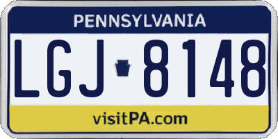 PA license plate LGJ8148