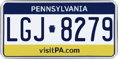 PA license plate LGJ8279