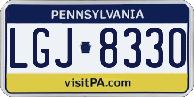 PA license plate LGJ8330