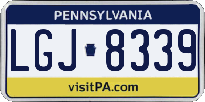 PA license plate LGJ8339