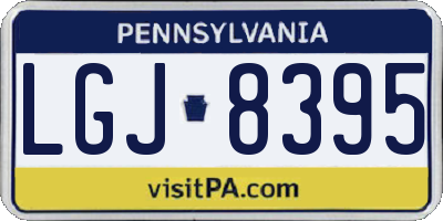 PA license plate LGJ8395