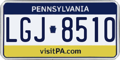 PA license plate LGJ8510