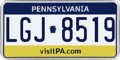 PA license plate LGJ8519
