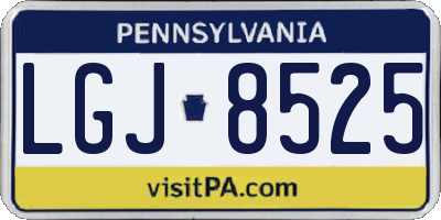 PA license plate LGJ8525