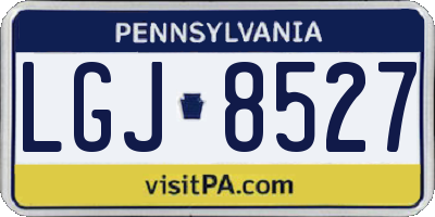 PA license plate LGJ8527