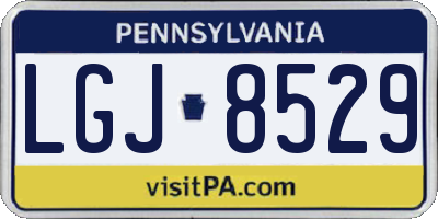 PA license plate LGJ8529