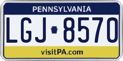 PA license plate LGJ8570