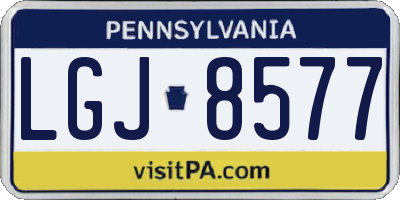 PA license plate LGJ8577