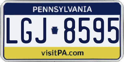 PA license plate LGJ8595