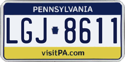 PA license plate LGJ8611