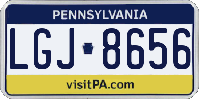 PA license plate LGJ8656