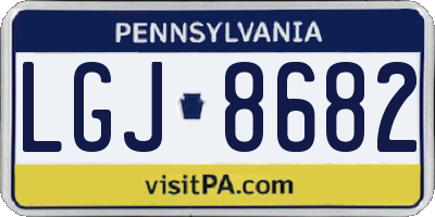 PA license plate LGJ8682