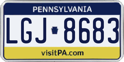 PA license plate LGJ8683