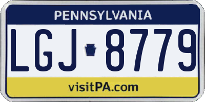PA license plate LGJ8779