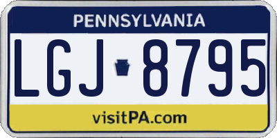 PA license plate LGJ8795