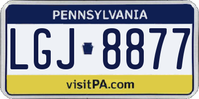 PA license plate LGJ8877