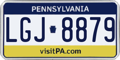 PA license plate LGJ8879