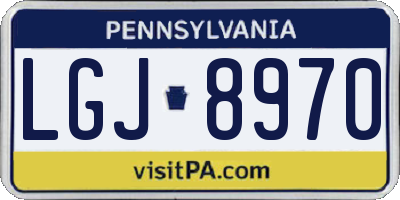 PA license plate LGJ8970