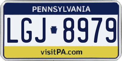 PA license plate LGJ8979