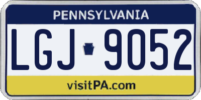 PA license plate LGJ9052