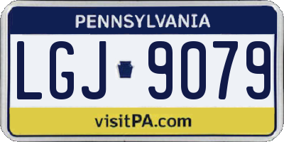 PA license plate LGJ9079
