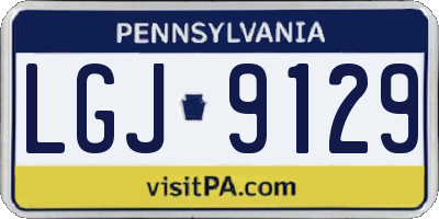PA license plate LGJ9129