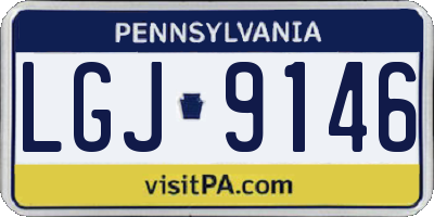 PA license plate LGJ9146