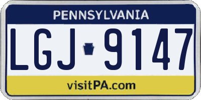 PA license plate LGJ9147