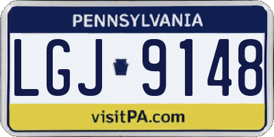 PA license plate LGJ9148
