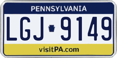 PA license plate LGJ9149