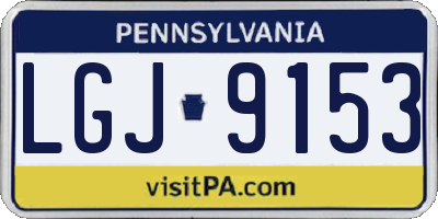 PA license plate LGJ9153