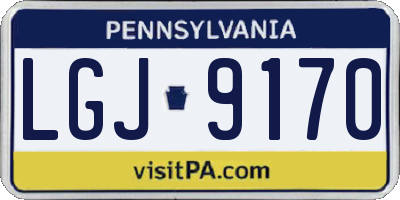 PA license plate LGJ9170