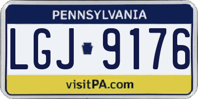 PA license plate LGJ9176