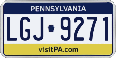 PA license plate LGJ9271