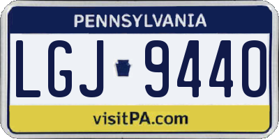 PA license plate LGJ9440