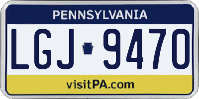 PA license plate LGJ9470