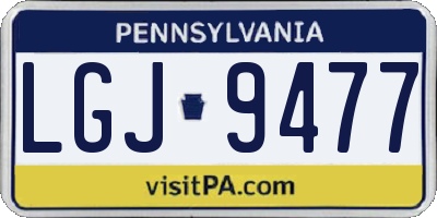 PA license plate LGJ9477
