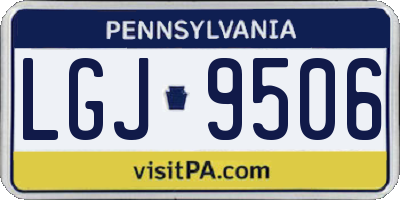 PA license plate LGJ9506