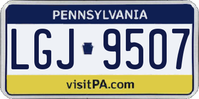 PA license plate LGJ9507