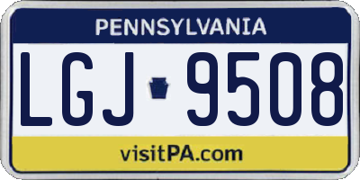 PA license plate LGJ9508