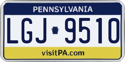 PA license plate LGJ9510