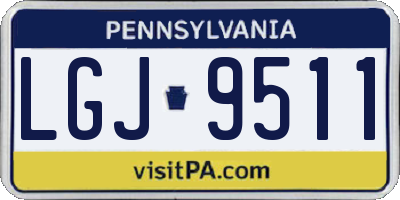 PA license plate LGJ9511