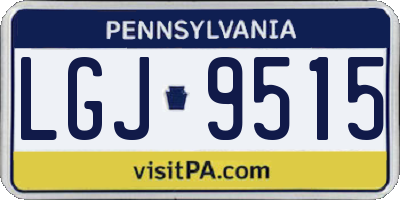 PA license plate LGJ9515