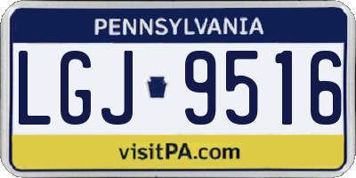 PA license plate LGJ9516