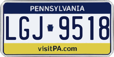 PA license plate LGJ9518