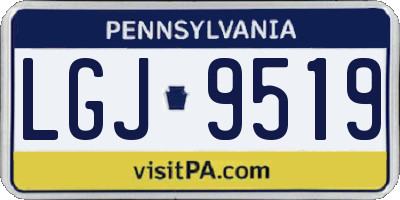 PA license plate LGJ9519