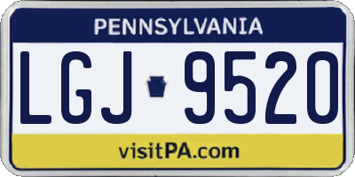 PA license plate LGJ9520