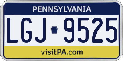 PA license plate LGJ9525