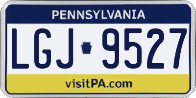 PA license plate LGJ9527