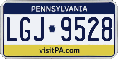PA license plate LGJ9528